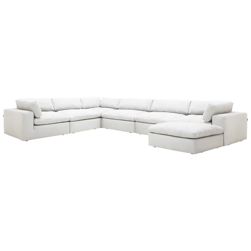 Bloom Extended Sectional Modular Sofa White - Modani Furniture