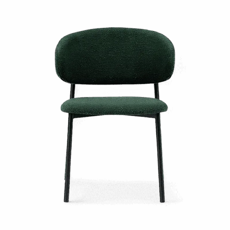 Zoya Dining Chair Green Boucle - Modani Furniture
