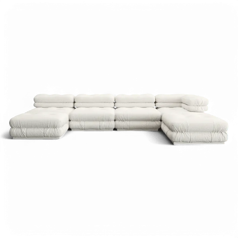 Cloud Sectional Sofa White Boucle | Modani x The Kooples Limited Edition - Modani Furniture