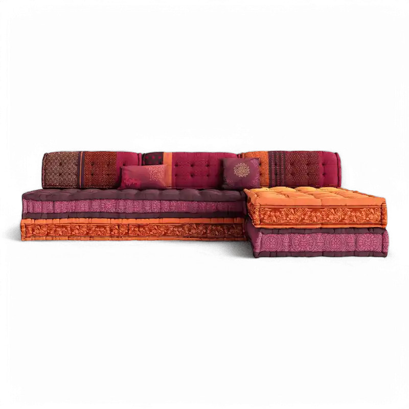 Maili Sectional Sofa Purple & Orange - Modani Furniture