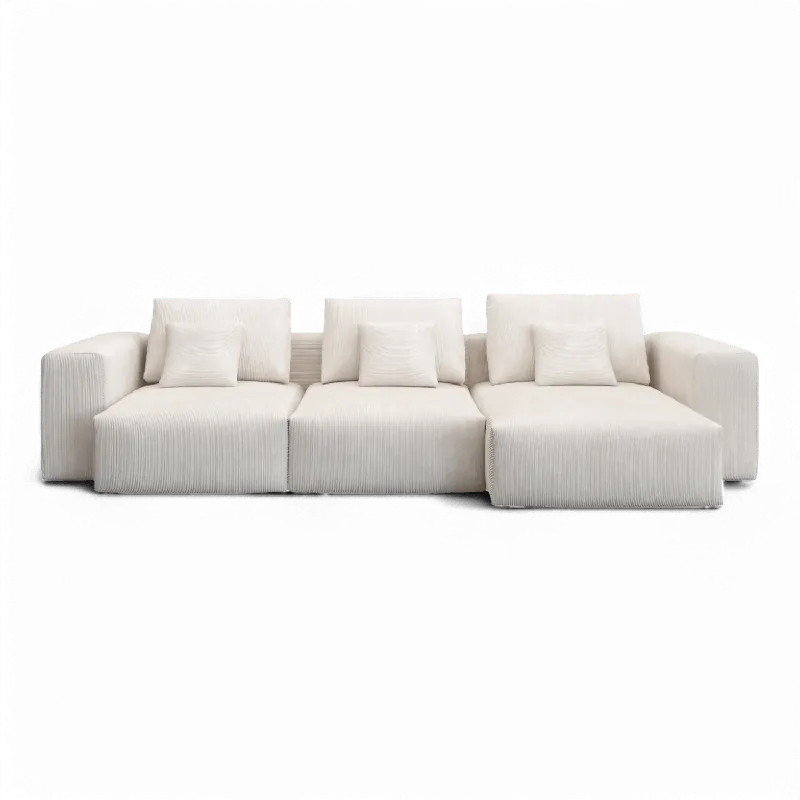 Cielo Sectional Sofa Ivory - Modani Furniture