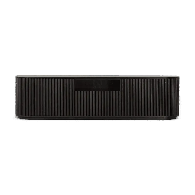 Oxford TV Stand Black Wood - Modani Furniture