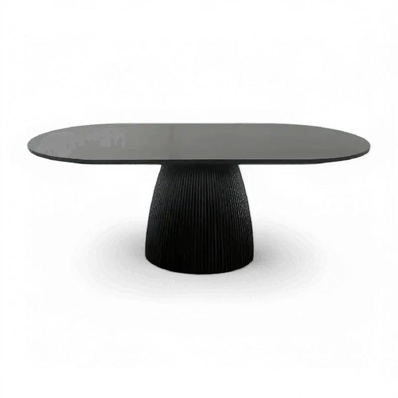 Oxford Rectangular Dining Table Black Wood - Modani Furniture