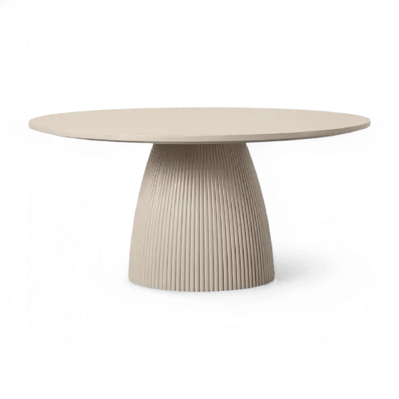 Oxford Round Dining Table Alabaster - Modani Furniture