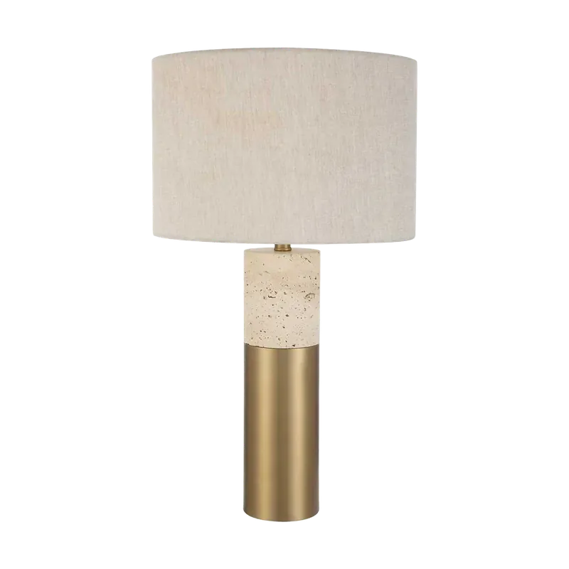 Bravertine Table Lamp Gold & Travertine - 401Uttermost