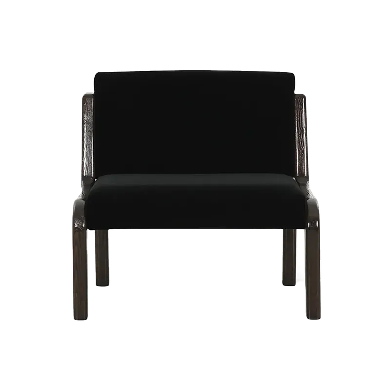 Milo Lounge Chair Black Faux - 401Moe's