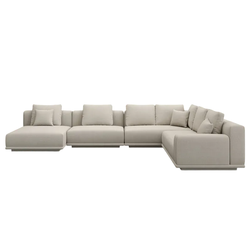 Eden Sectional Sofa Beige - Modani Furniture