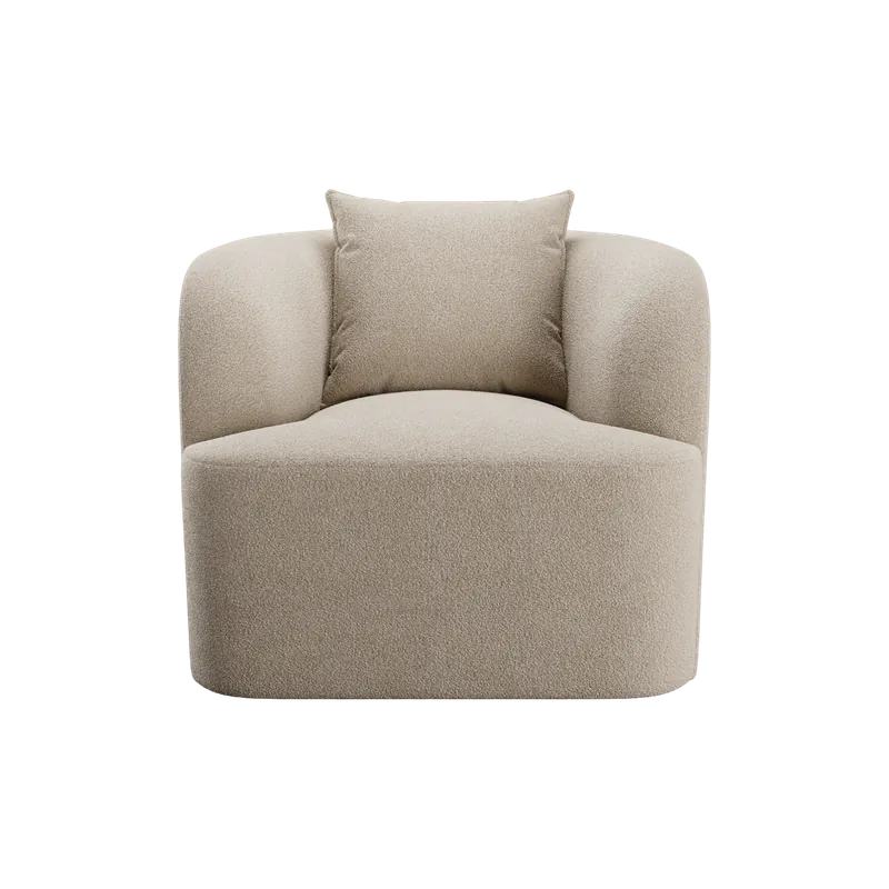 Elora Lounge Chair Greige Boucle - Modani Furniture