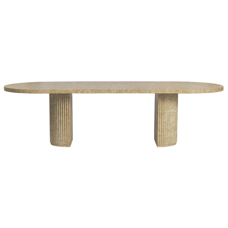Bloom Dining Table Gold Marble - Modani Furniture