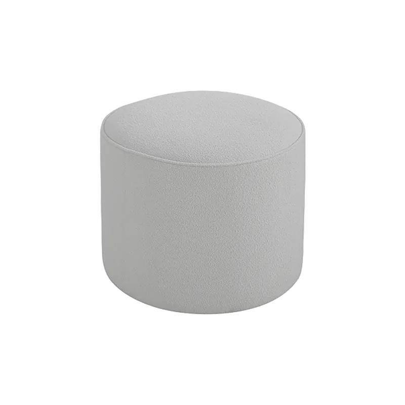 Elora Ottoman White Boucle - Modani Live