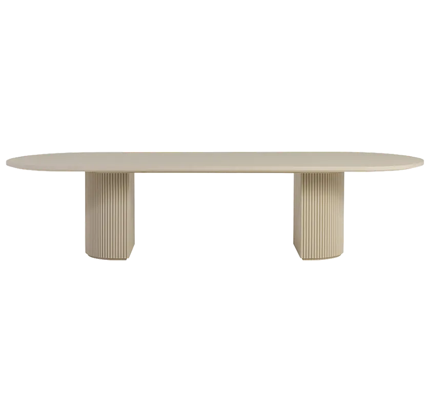 Oxford XL Dining Table Alabaster - Modani Furniture