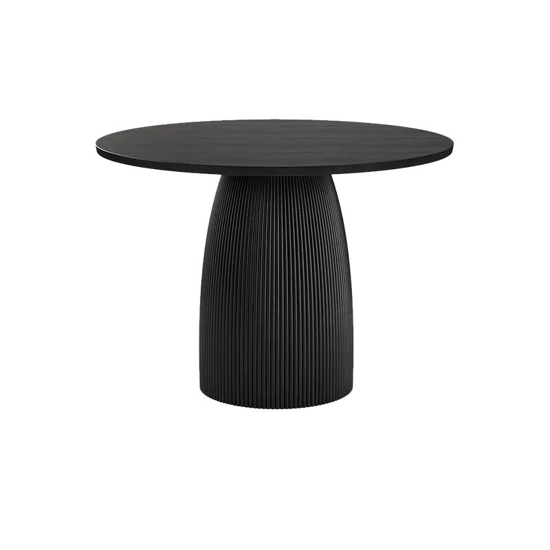 Oxford Round XS Dining Table Black Wood - Modani Furniture