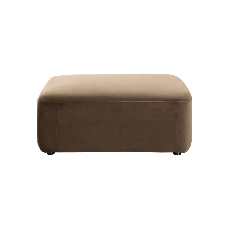 Brunello Ottoman Brown Velvet - Modani Furniture