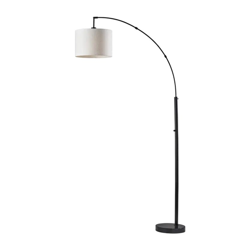 Vista Black Arc Floor Lamp - 401Adesso