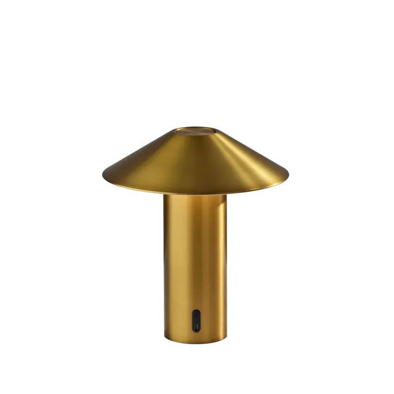 Tiller Brass Cordless Table Lamp - 401Adesso