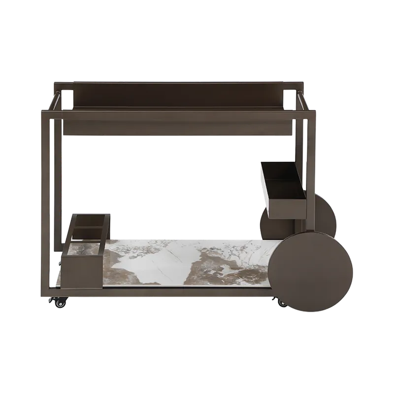 Marais Bar Cart Bronze - Modani Furniture