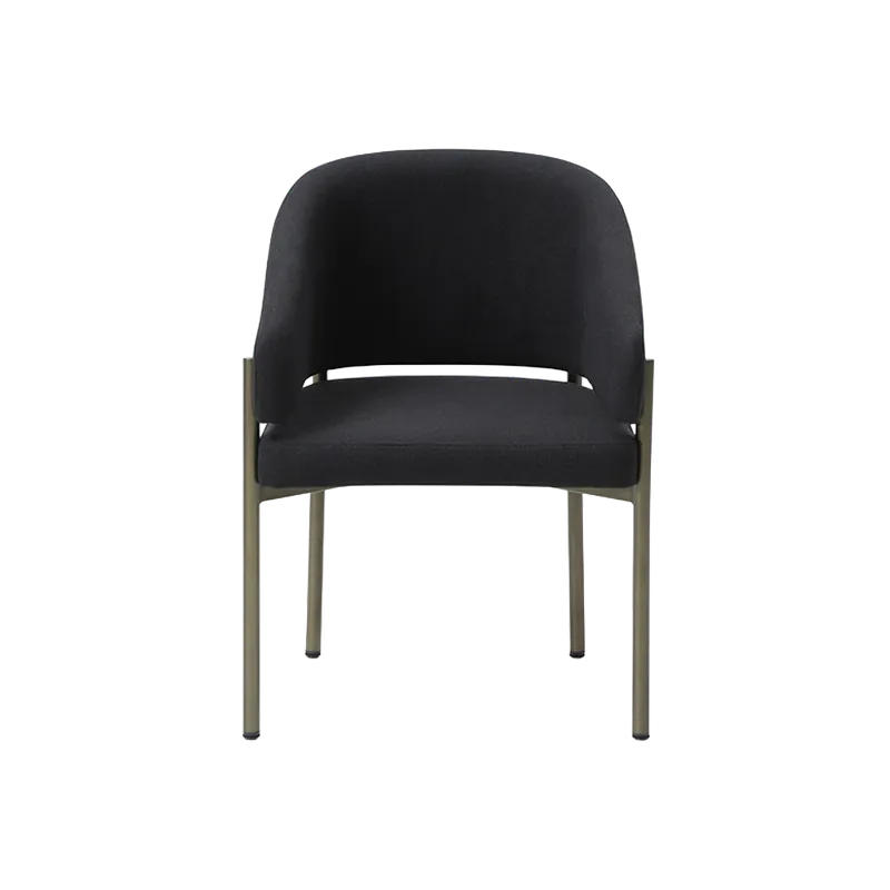 Oxford Dining Chair Black & Brass Frame - Modani Furniture
