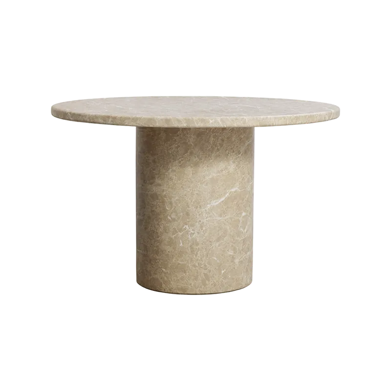 Bloom Round Dining Table Gold Marble - Modani Furniture