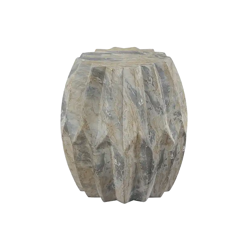 Elva Side Table Yellow & Gray Marble - Modani Furniture
