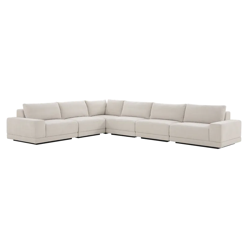 Torino Large Corner Sectional Beige - Modani Furniture