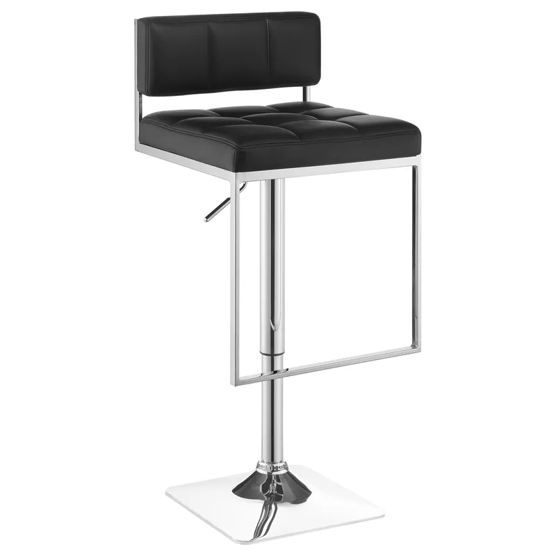 Alameda Adjustable Bar Stool Chrome and Black - Coaster