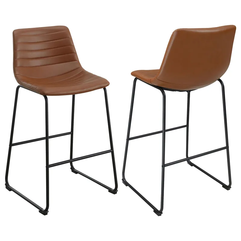 Zuni Upholstered Counter Height Chair Saddle (Set of 2) - Coaster