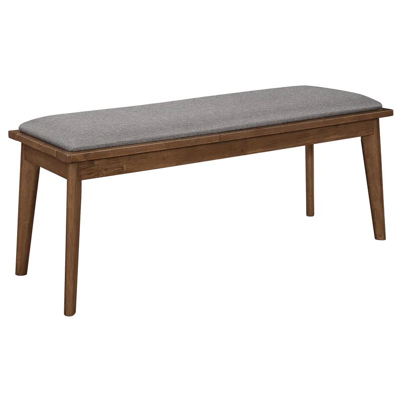 Alfredo Upholstered Dining Bench Grey and Natural Walnut - Coaster