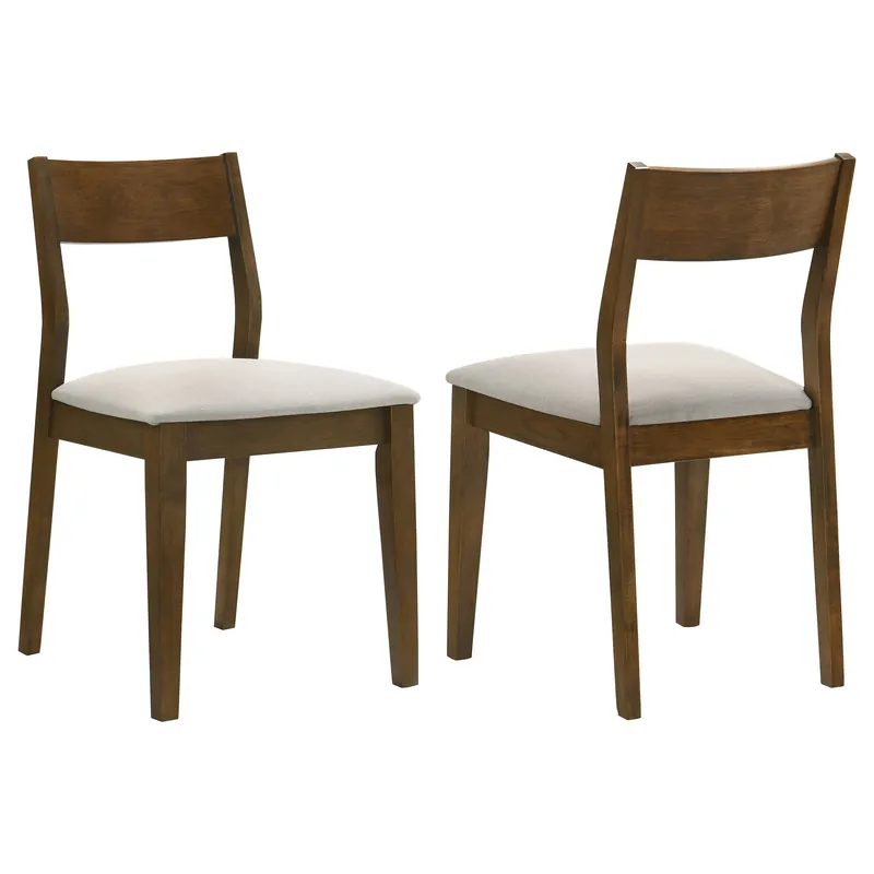 Almonte Dining Chair Upholstered Seat Dark Brown (Set of 2) - Coaster