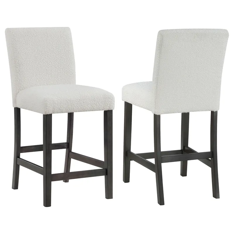 Alba Boucle Upholstered Counter Chair White (Set of 2) - Coaster