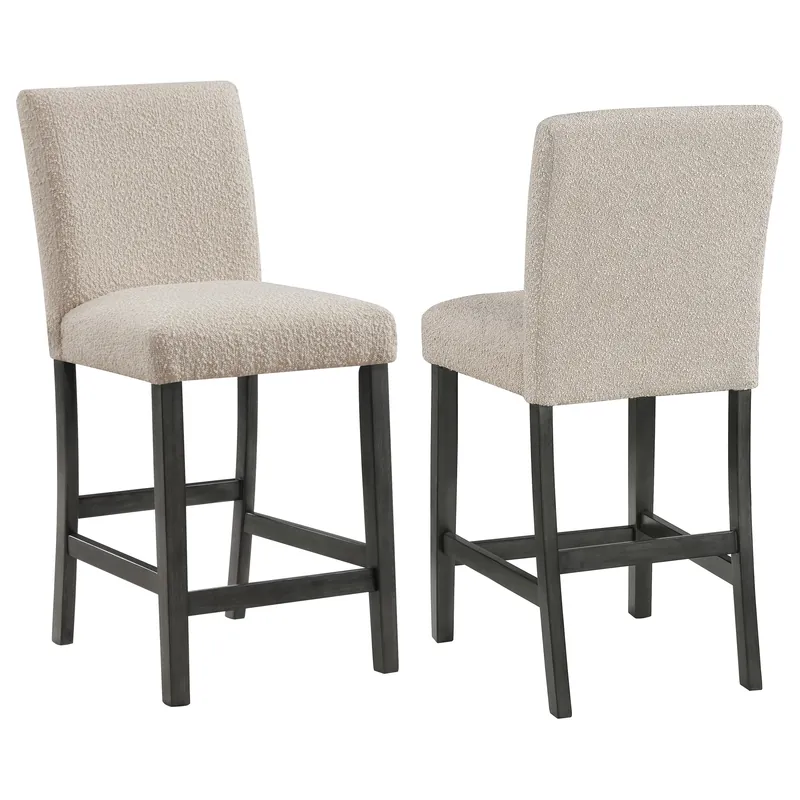Alba Boucle Upholstered Counter Chair Beige (Set of 2) - Coaster