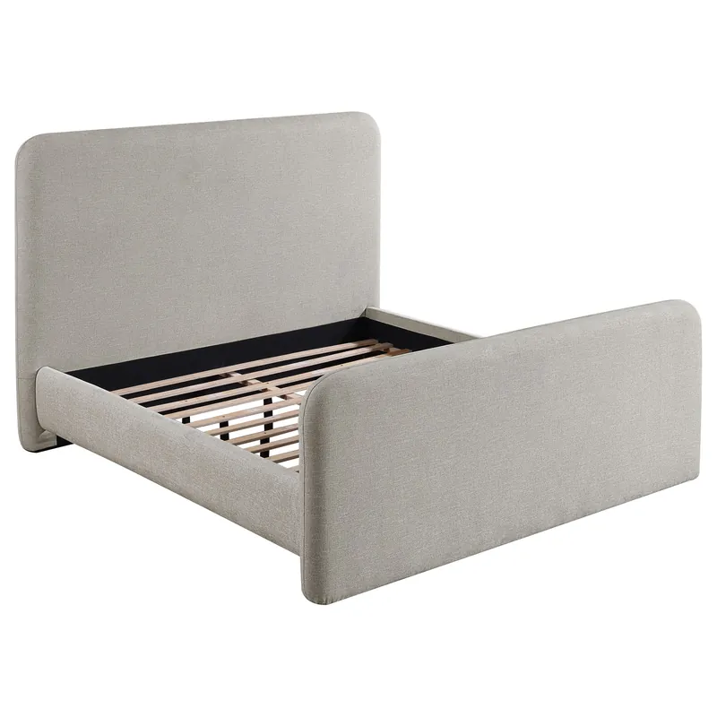 Wren Upholstered Eastern King Panel Bed Grey - Coaster