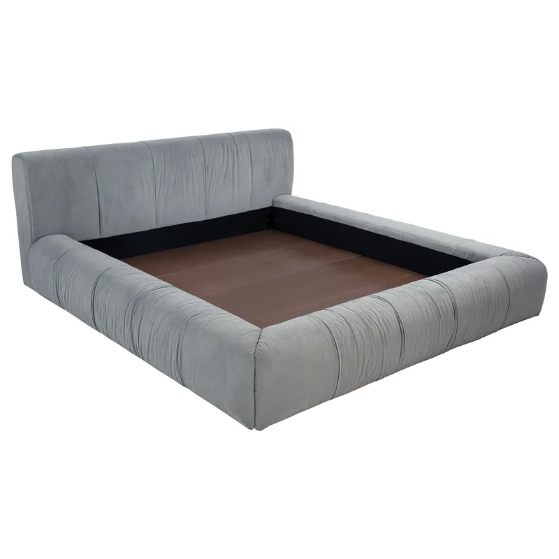 Wilshire Upholstered Eastern King Platform Bed Grey - Coaster
