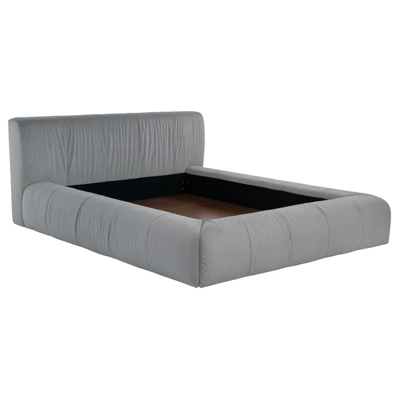 Wilshire Upholstered Queen Platform Bed Grey - Coaster