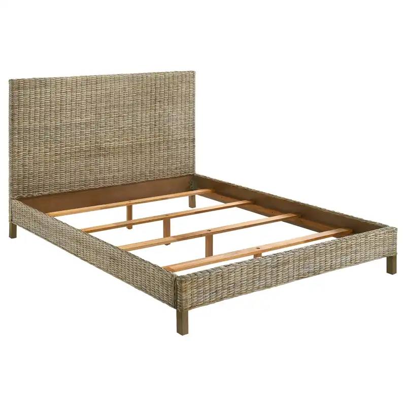 Zyla Wood Queen Panel Bed Kubu Grey - Coaster