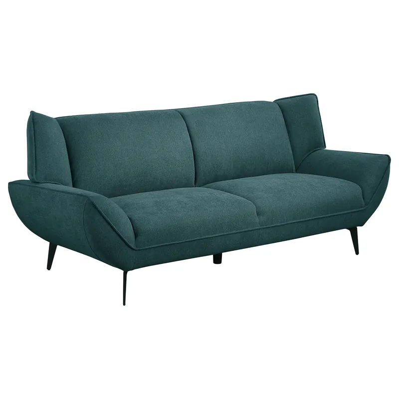 Acton Upholstered Flared Arm Sofa Teal Blue - Coaster