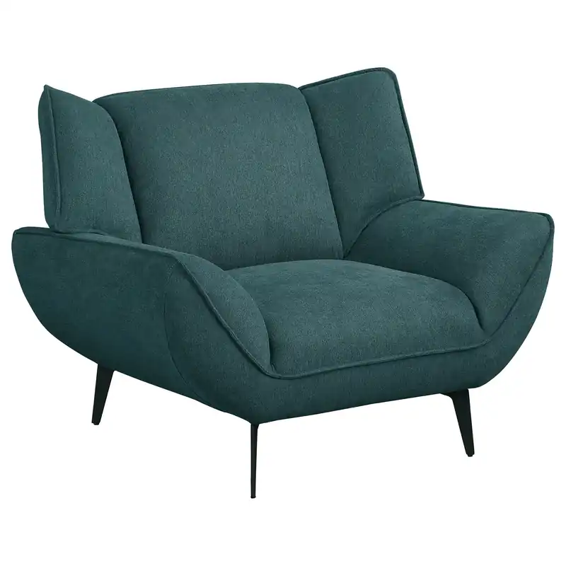 Acton Upholstered Flared Arm Accent Chair Teal Blue - Coaster