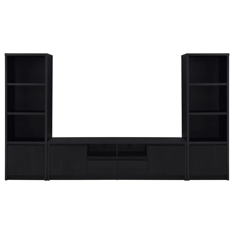 Winfield 3-piece Entertainment Center 78-inch TV Stand Black