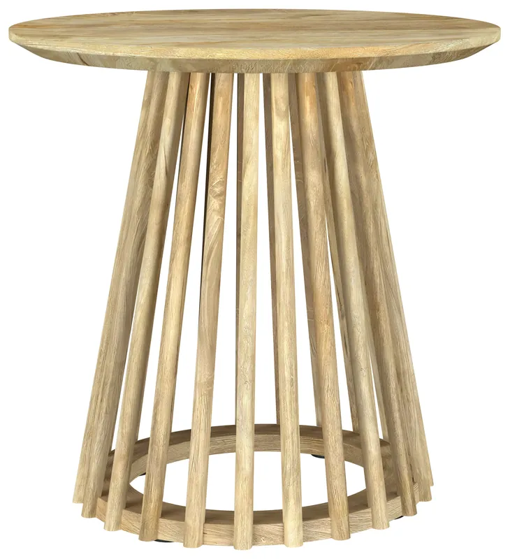 Touhy Round Solid Wood End Side Table Natural Mango - Coaster