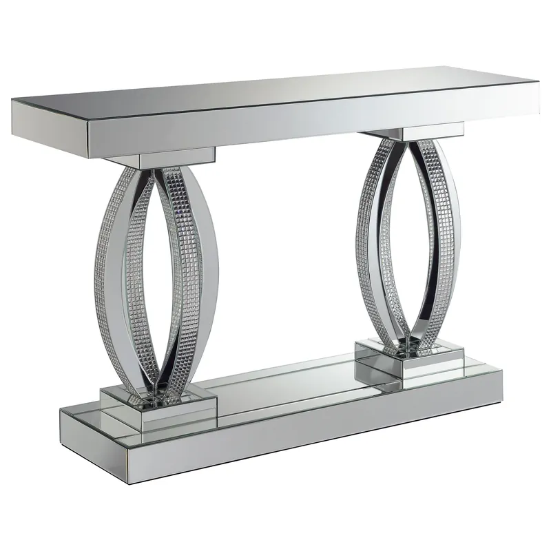 Amalia Mirrored Acrylic Entryway Sofa Console Table Silver - Coaster