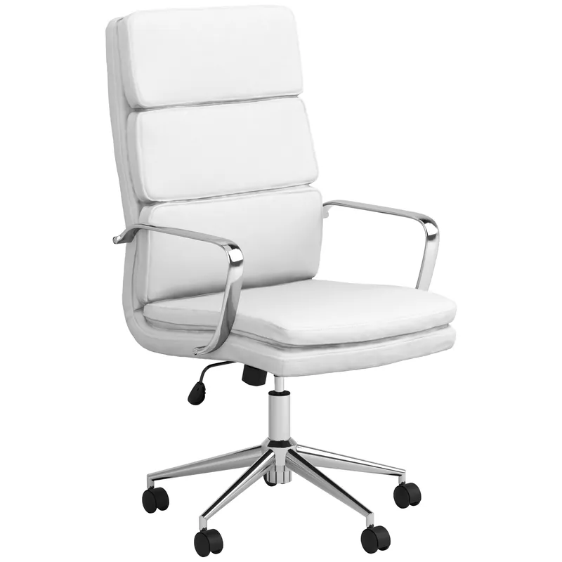 Ximena Upholstered Adjustable High Back Office Chair White - Coaster