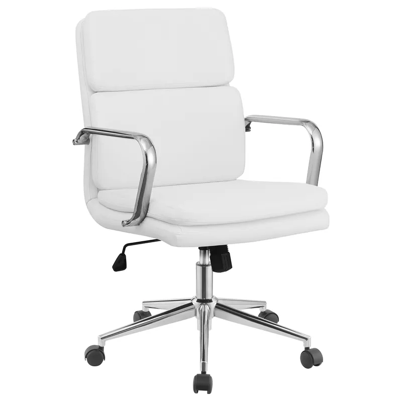 Ximena Upholstered Adjustable Mid Back Office Chair White - Coaster