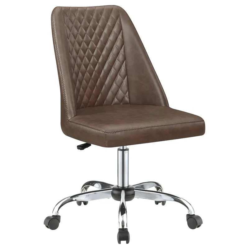 Althea Upholstered Adjustable Home Office Desk Chair Brown - Coaster