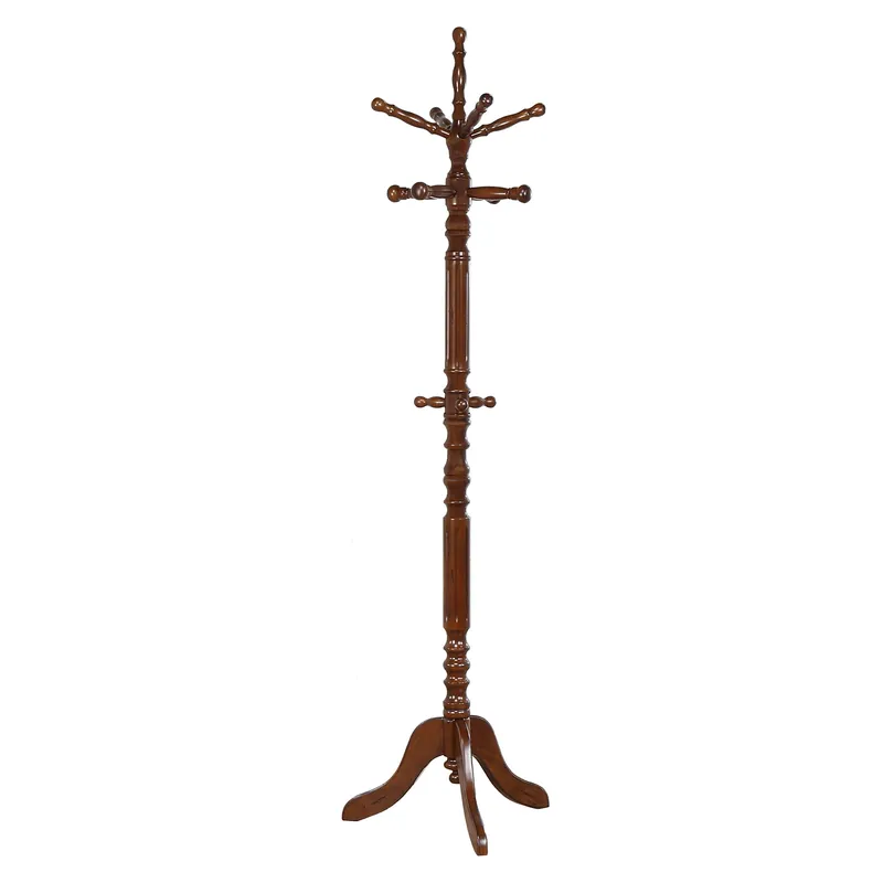 Achelle 11 Hook Freestanding Coat Rack Hat Hanger Tobacco - Coaster