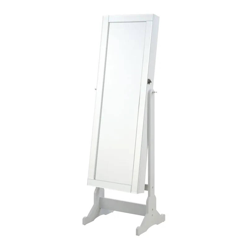 Yvonne Cheval Mirror with Jewelry Storage Dove Grey - Coaster