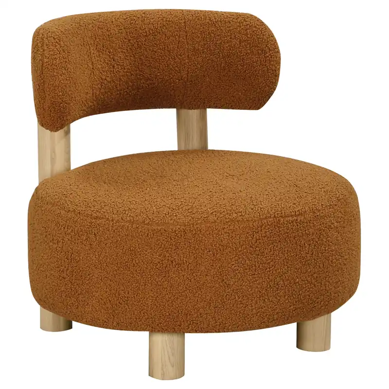 Zonie Boucle Upholstered Barrel Back Accent Chair Orange - Coaster