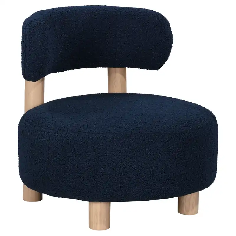 Zonie Boucle Upholstered Barrel Back Accent Chair Blue - Coaster