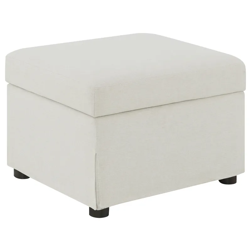 Winter Upholstered Hydraulic Lift Top Storage Ottoman Beige - Coaster