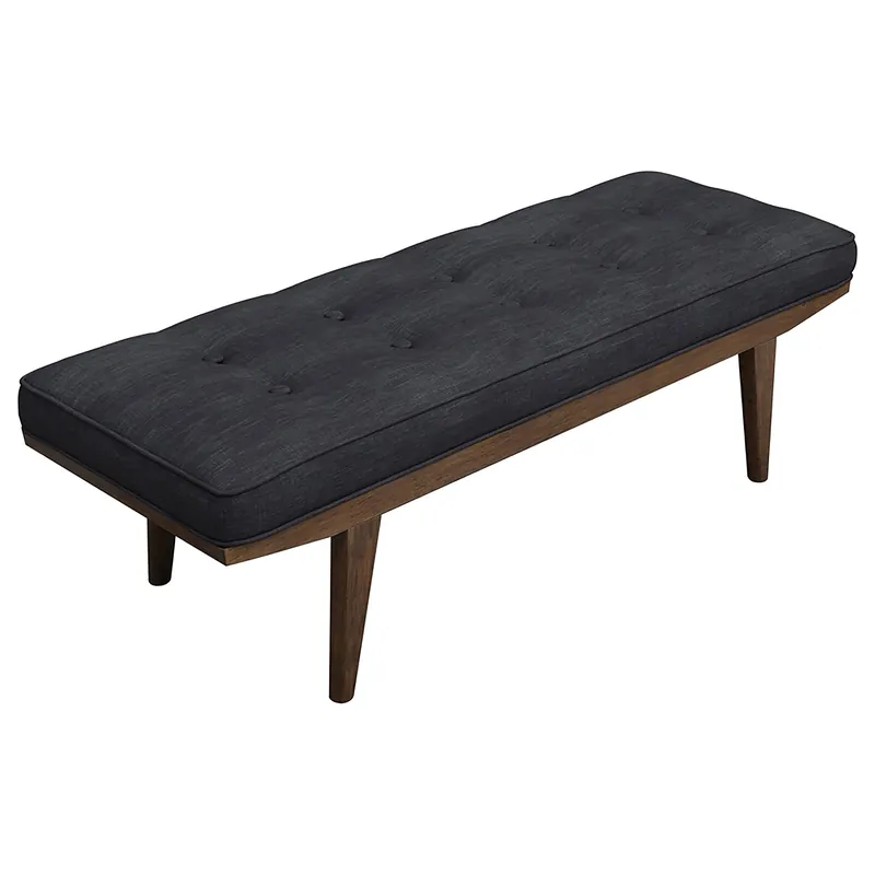 Wilson Fabric Upholstered Tufted Accent Bench Grey - Coaster