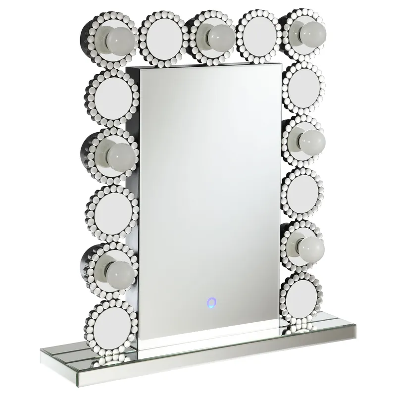 Aghes Vanity Mirror with Lighting Silver - Coaster