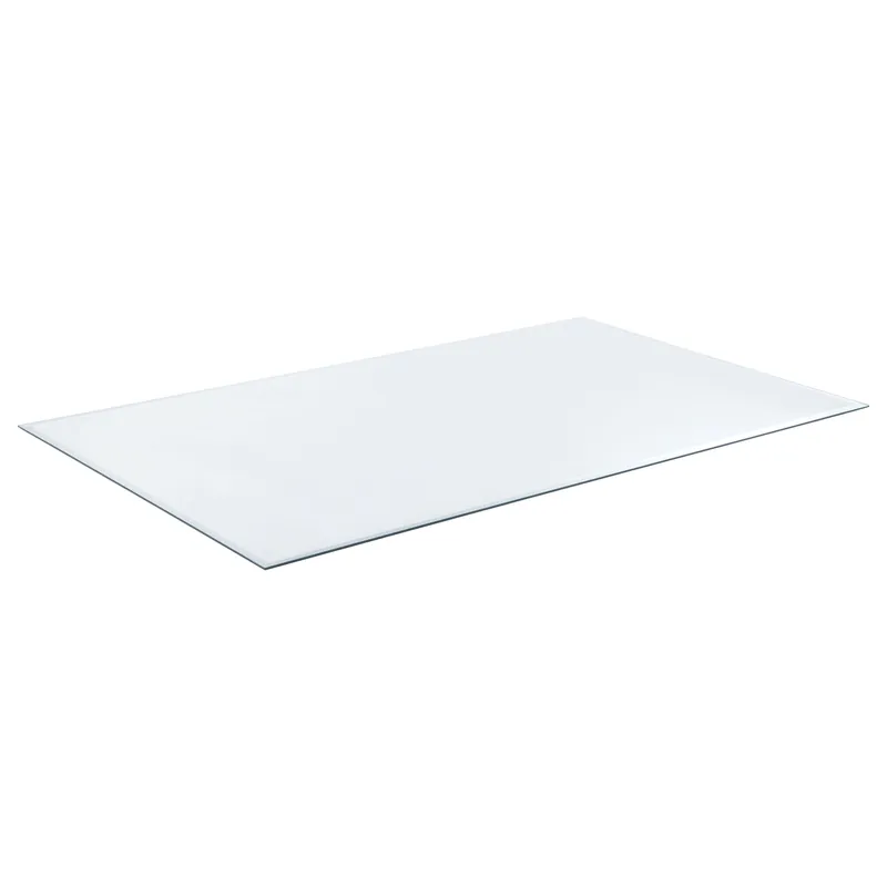 52x27-inch 6mm Rectangular Clear Tempered Glass Top